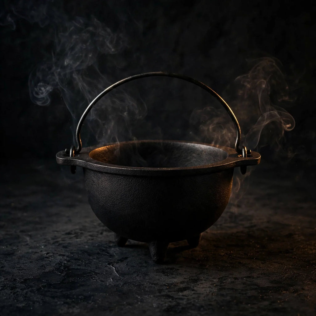 Cast Iron Cauldron 2.5 inch on dark background