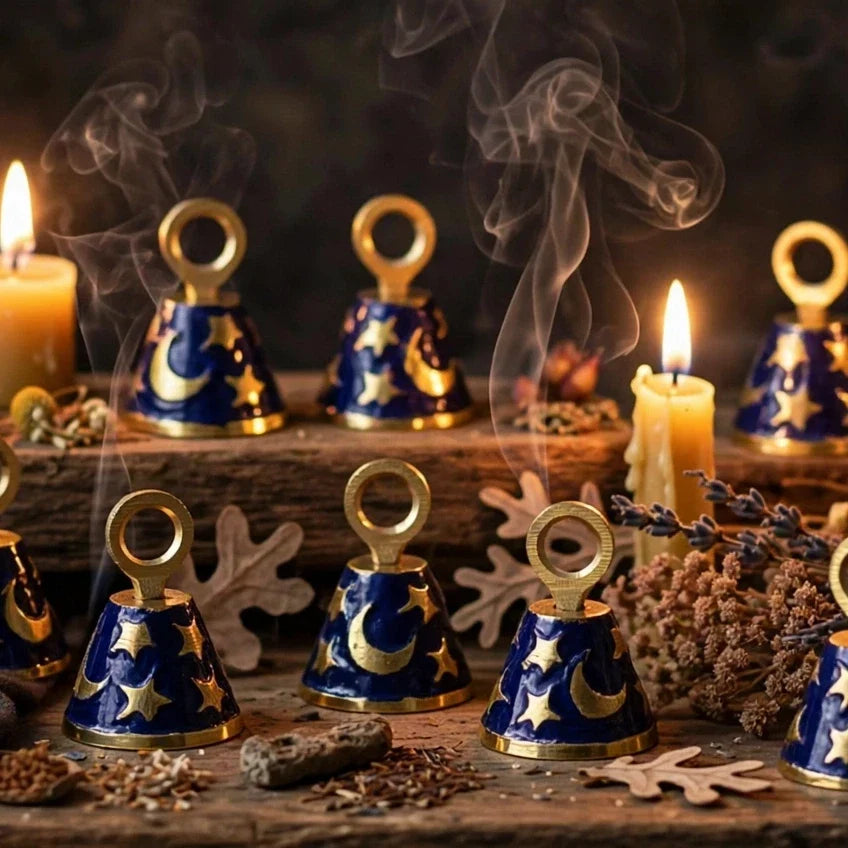 Celestial Bells on candlelit altar